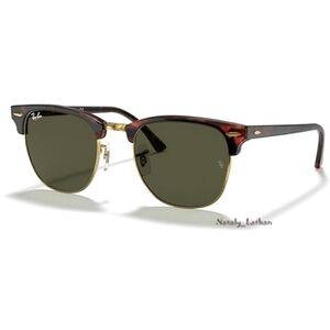 RayBan (Store Display) Clubmaster Green Lens RB3016 Tortoise